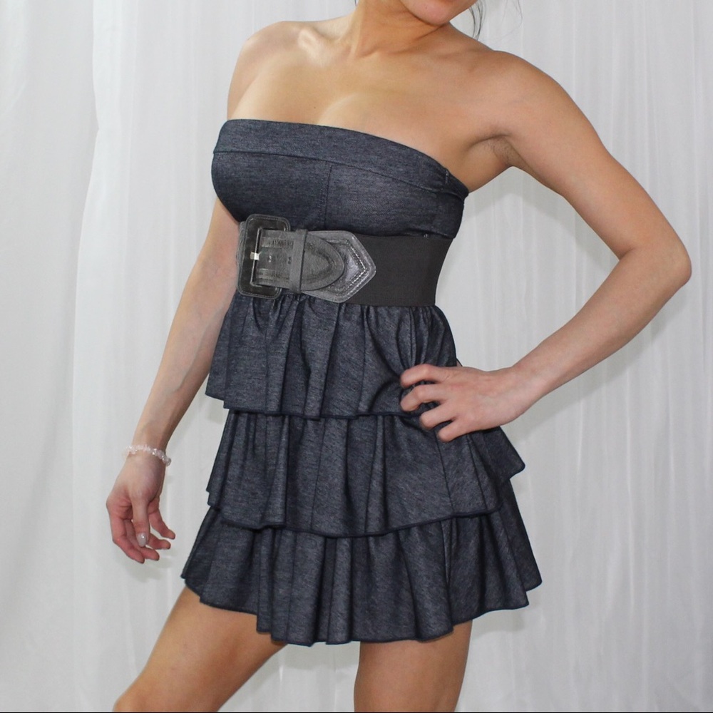 Denim Mini Dress with belt